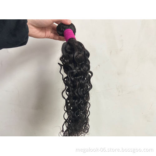 Brazilian Water Wave Cuticle Aligned Human Hair Weave Bundles Wholesale Straight Bundle Virgin Hair Vendors